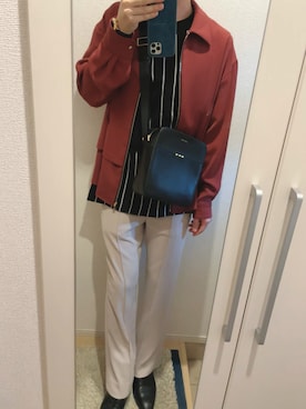 「CULLNI（クルニ）のアイテム（ブルゾン）」を使った、よねたむさん（メンズ・172cm）の秋コーディネート