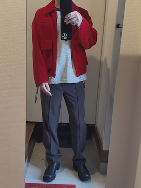 「CULLNI（クルニ）のアイテム」を使った、よねたむさん（メンズ・172cm）の冬コーディネート