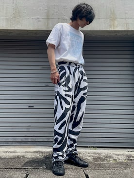 「PUMA」｜「アイテム（スウェットパンツ）」を使った、natsuさん（メンズ・177cm）の夏コーディネート