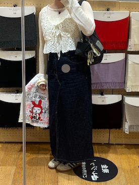 「アイテム（ネックレス、レッド系）」を使った、iさん（レディース・161cm）の秋コーディネート