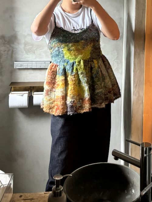 Ameri（アメリ）の「MEDI RACHEL FLUFFY ART CAMISOLE（キャミソール