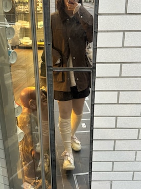 「アイテム（カバーオール）」を使った、iさん（レディース・161cm）の冬コーディネート