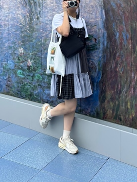 「Ameri（アメリ）のアイテム（バッグ）」を使った、iさん（レディース・161cm）の夏コーディネート