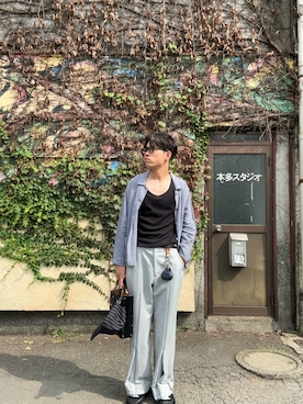 「SYU.HOMME/FEMM（シュウ）のアイテム」を使った、TAIKIさん（メンズ・180cm）の夏コーディネート