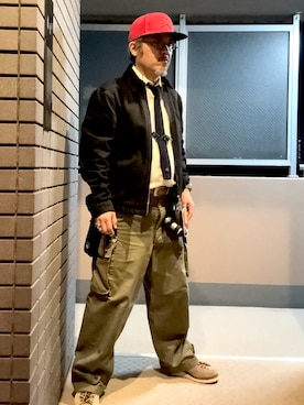 「アイテム（ブルゾン）」を使った、showno11さん（メンズ・166cm・40代）の冬コーディネート