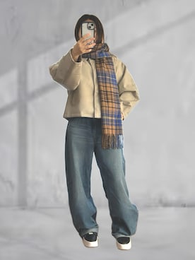 「hellam（へラム）のアイテム」を使った、r_coさん（レディース・159cm）の冬コーディネート