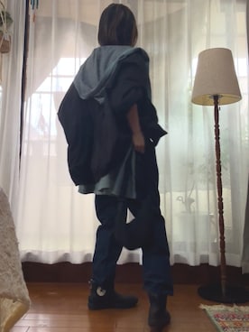 「アイテム（ナイロンジャケット）」を使った、r_coさん（レディース・159cm）の夏コーディネート