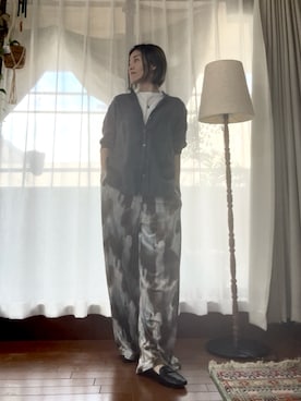 「柄パンツ」｜r_coさん（レディース・159cm）の秋コーディネート