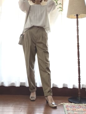 「GLOBAL WORK（グローバルワーク）のアイテム（トップス）」を使った、r_coさん（レディース・159cm）の春コーディネート