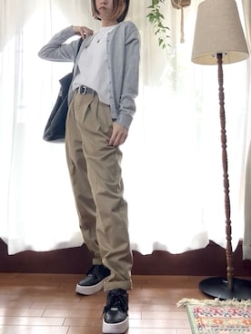 「ok.soon+（オクスンプラス）のアイテム」を使った、r_coさん（レディース・159cm）の春コーディネート