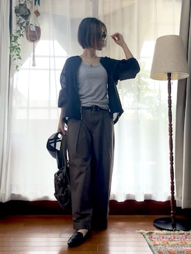 「アイテム（ブルゾン）」を使った、r_coさん（レディース・159cm）の夏コーディネート