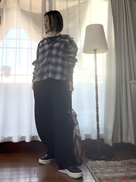 「GLOBAL WORK（グローバルワーク）のアイテム」を使った、r_coさん（レディース・159cm）の秋コーディネート
