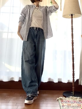 「SHIPS（シップス）のアイテム」を使った、r_coさん（レディース・159cm）の春コーディネート