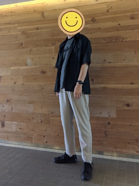 「デサント」｜あんちゃんさん（メンズ・177cm）の春コーディネート