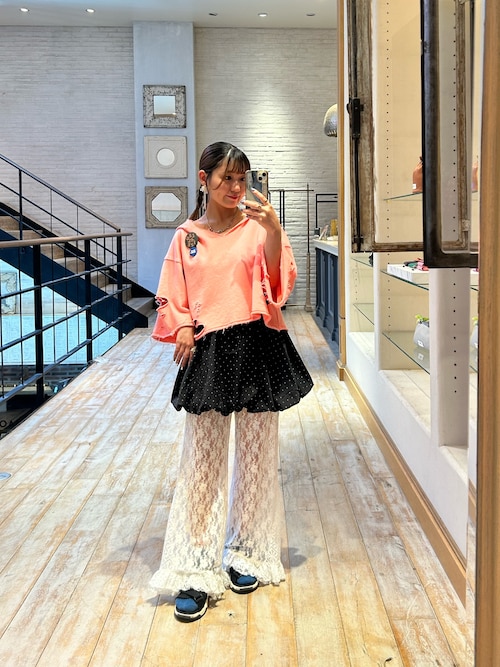 レースフレアレイヤードフリルパンツ（その他パンツ
