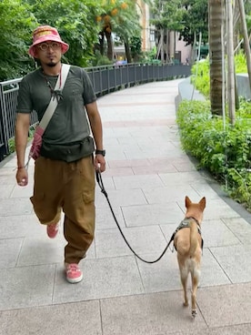 「アイテム（チノパンツ）」を使った、wutayuさん（メンズ・167cm）の夏コーディネート