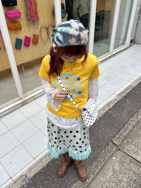 「HELLO.SANFRANCISCO（ハローサンフランシスコ）のアイテム」を使った、ユイナさん（レディース・162cm）の夏コーディネート