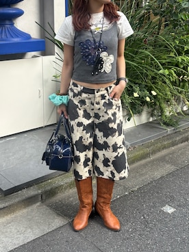 「GRAIN（グレイン）のアイテム」を使った、ユイナさん（レディース・162cm）の夏コーディネート