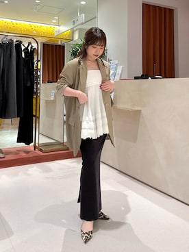 「アイテム（パンプス）」を使った、Ibaragi Hazukiさん（レディース・149cm）の秋コーディネート