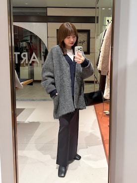 「アイテム（カーディガン/ボレロ）」を使った、Ibaragi Hazukiさん（レディース・149cm）の秋コーディネート