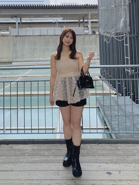 「バラ」｜yocoさん（レディース・160cm）の夏コーディネート