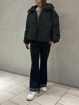 「NERGY（ナージー）のアイテム（ダウンジャケット/コート）」を使った、YOKOさん（レディース・162cm）の冬コーディネート
