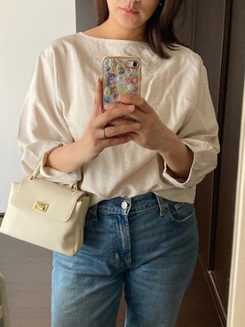 「GAP（ギャップ）のアイテム」を使った、智子さん（レディース・160cm）の春コーディネート