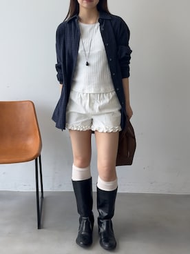 「GIUNON（ジウノン）のアイテム」を使った、さきさん（レディース・160cm）の夏コーディネート