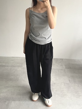 「アイテム（スウェットパンツ）」を使った、さきさん（レディース・160cm）の夏コーディネート