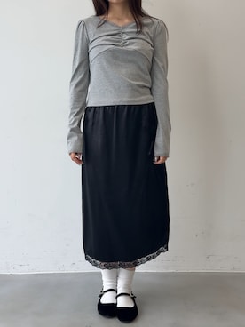 「GIUNON（ジウノン）のアイテム」を使った、さきさん（レディース・160cm）の秋コーディネート