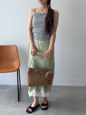 「GIUNON（ジウノン）のアイテム」を使った、さきさん（レディース・160cm）の夏コーディネート