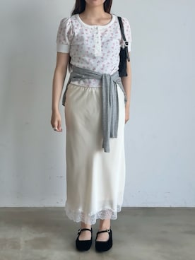 「GIUNON（ジウノン）のアイテム」を使った、さきさん（レディース・160cm）の夏コーディネート