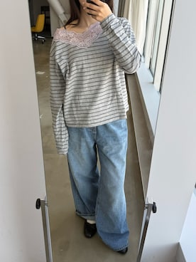 「GIUNON（ジウノン）のアイテム」を使った、さきさん（レディース・160cm）の夏コーディネート