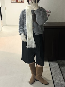 「アイテム（手袋）」を使った、さきさん（レディース・160cm）の冬コーディネート