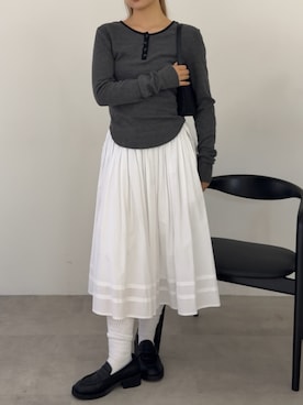 「アイテム（ソックス/靴下）」を使った、さきさん（レディース・160cm）の秋コーディネート