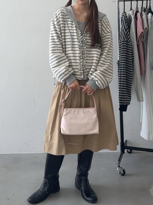 GIUNON パーカー reversible drawstring zip hoodie / リバーシブル