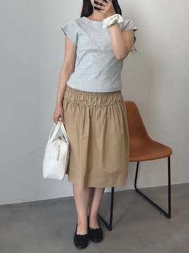 「GIUNON（ジウノン）のアイテム」を使った、さきさん（レディース・160cm）の夏コーディネート