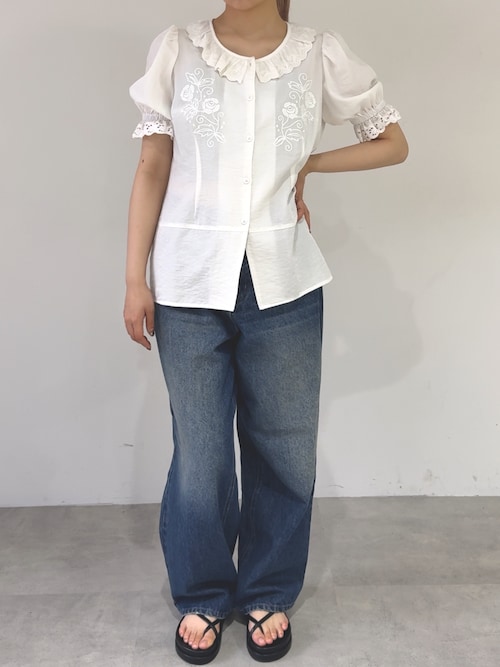 【regleam】CURVE WIDE DENIM グレー ワイドパンツ　xs regleam】CURVE WIDE DENIM グレー ワイドパンツ xs