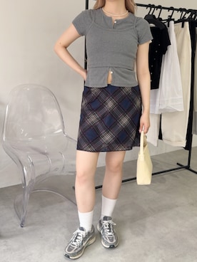 「アイテム（ハンドバッグ）」を使った、さきさん（レディース・160cm）の夏コーディネート