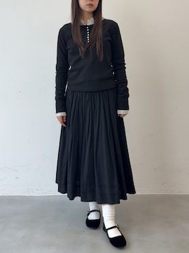 「GIUNON（ジウノン）のアイテム」を使った、さきさん（レディース・160cm）の秋コーディネート