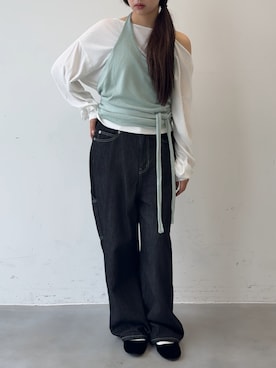 「GIUNON（ジウノン）のアイテム」を使った、さきさん（レディース・160cm）の秋コーディネート
