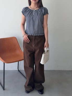 「GIUNON（ジウノン）のアイテム」を使った、さきさん（レディース・160cm）の夏コーディネート