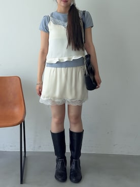 「GIUNON（ジウノン）のアイテム」を使った、さきさん（レディース・160cm）の夏コーディネート