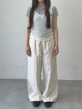「GIUNON（ジウノン）のアイテム」を使った、さきさん（レディース・160cm）の夏コーディネート