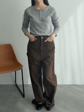 「GIUNON（ジウノン）のアイテム」を使った、さきさん（レディース・160cm）の秋コーディネート