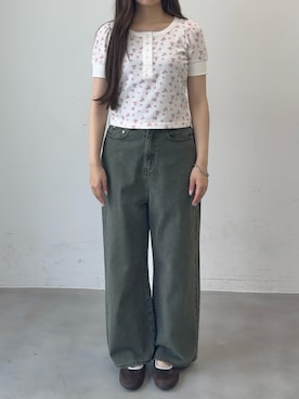「GIUNON（ジウノン）のアイテム」を使った、さきさん（レディース・160cm）の夏コーディネート