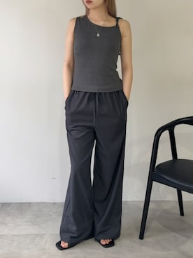 「アイテム（タンクトップ）」を使った、さきさん（レディース・160cm）の夏コーディネート