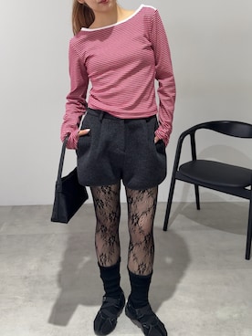 「アイテム（タイツ/ストッキング）」を使った、さきさん（レディース・160cm）の秋コーディネート