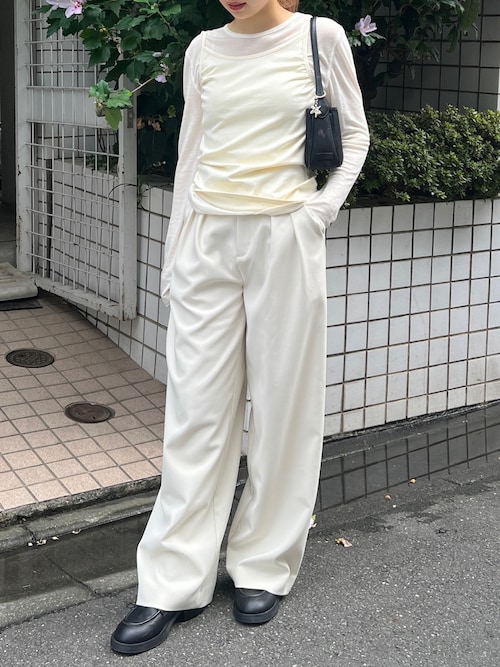 double tuck wide slacks / ダブルタックワイドスラックス