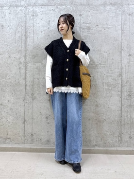 「BARNYARDSTORM（バンヤードストーム）のBARNYARDSTORM / 裾フリルブラウス / ハンドウォッシャブル 【YouTube「i.style closet」紹介アイテム】（シャツ/ブラウス）」を使った、nm0716xxxさん（レディース・163cm）の秋コーディネート